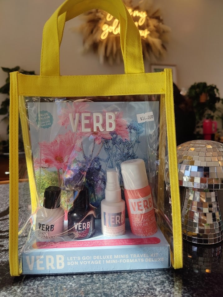 Verb Bon Voyage Deluxe Mini Travel Kit w Clear Tote Golden Hour Studios